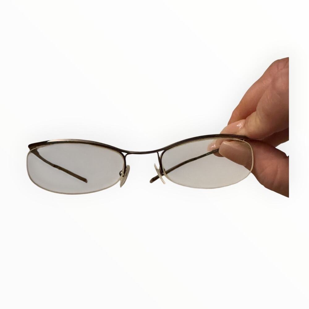 Vintage Gucci GG 1664 624 Purple Metallic Half-Rim Eyeglasses Frame 53-19-135 - Picture 6 of 10